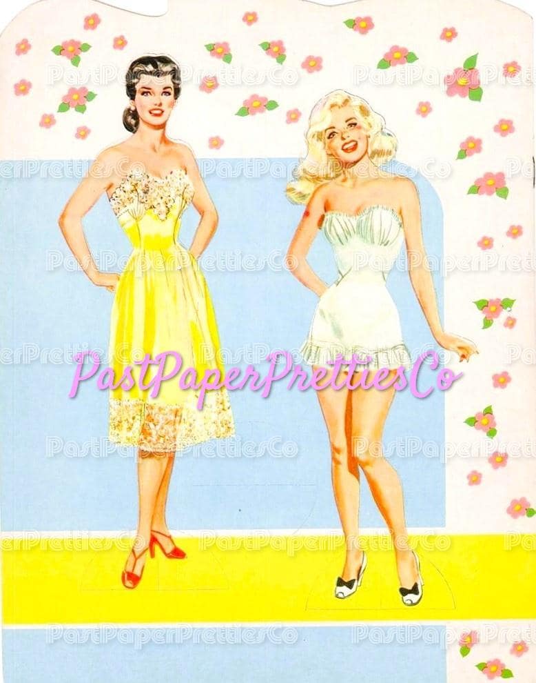 Vintage Paper Dolls The Heart of Julia Jones 1964 Printable PDF Instant Digital Download Retro Sisters Comic Strip Clipart