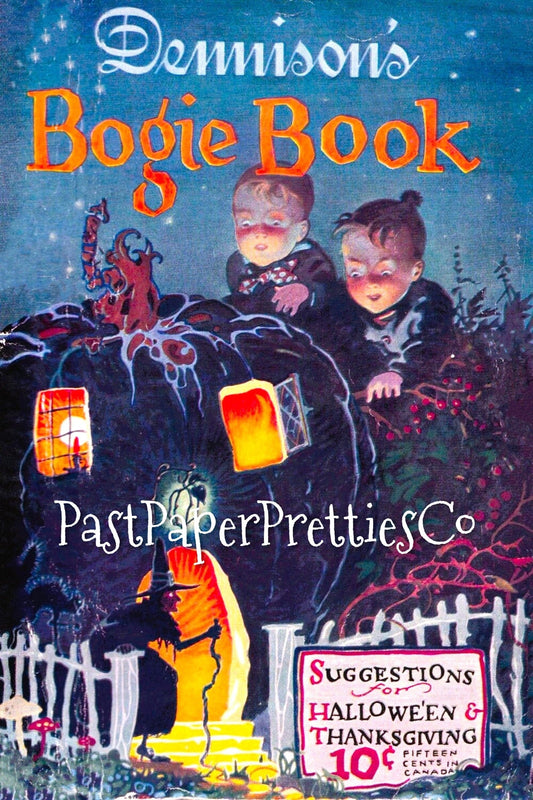 Vintage Dennisons Bogie Book Repro 1925 PDF Instant Digital Download Art Deco Halloween Decorations Costume Party Suggestions