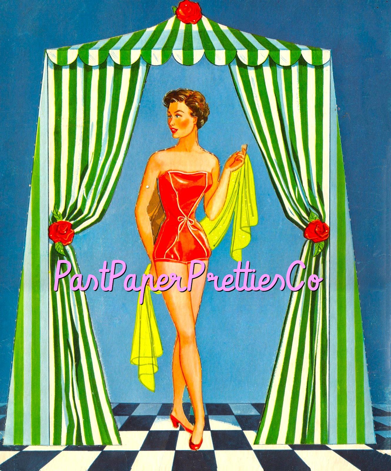 Vintage Paper Dolls Photo Fashions 3 Cut-Out Dolls 1953 PDF Printable Instant Digital Download Lady Man Models Clip Art