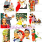 Vintage MCM Mid Century Mod Christmas Illustration Ad Images Retro Kitsch Family Housewife Couples Printable PDF Instant Digital 1950s