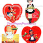 Vintage Printable Valentines Day Cards Cute Merry Maids Themed Collage Sheets PDF Instant Digital Download Retro Housekeeping Clipart