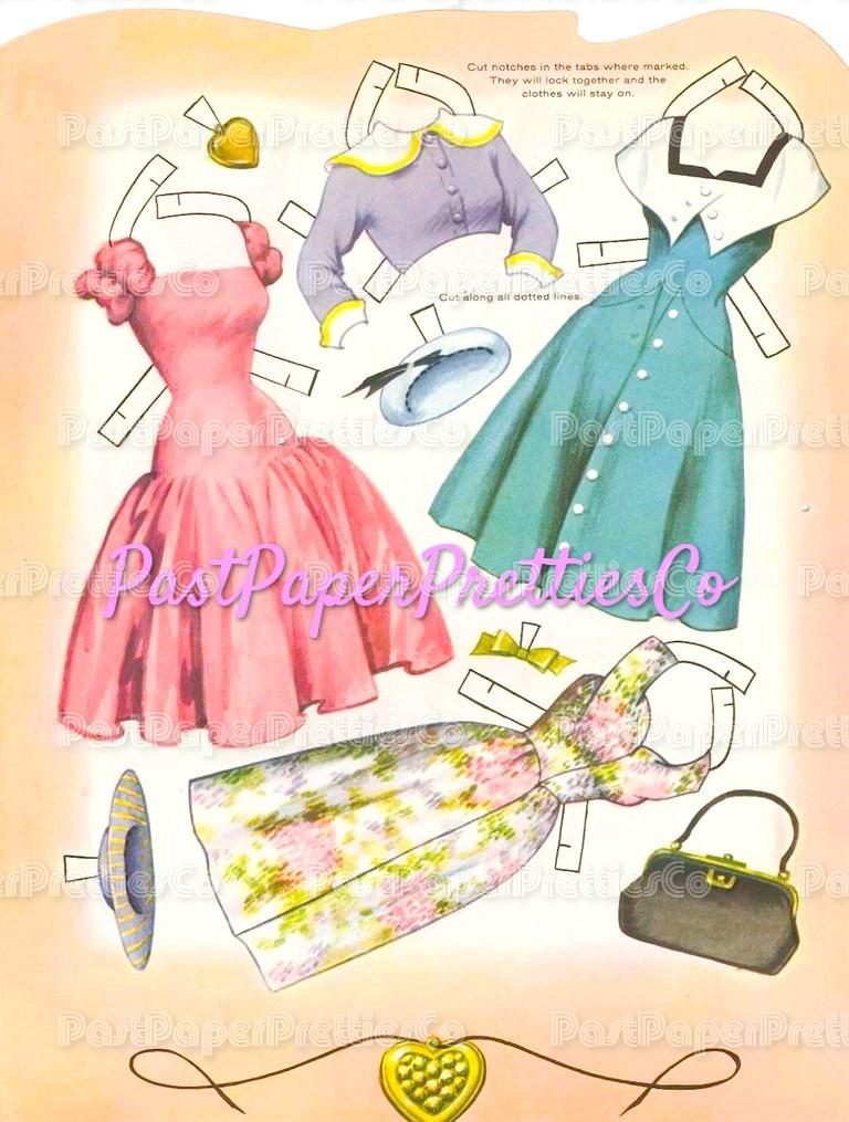 Vintage Paper Dolls The Heart of Julia Jones 1964 Printable PDF Instant Digital Download Retro Sisters Comic Strip Clipart