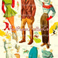 Vintage Paper Dolls Photo Fashions 3 Cut-Out Dolls 1953 PDF Printable Instant Digital Download Lady Man Models Clip Art