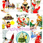 Vintage MCM Mid Century Mod Christmas Illustration Ad Images Retro Kitsch Family Housewife Couples Printable PDF Instant Digital 1950s