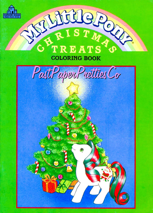 Vintage My Little Pony Christmas Treats Coloring Book 1985 Printable PDF Instant Digital Download Cute Childhood Ponies 48 Pages To Color