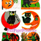 Vintage Printable Old World Halloween Images Collage Sheets PDF Instant Digital Download All Mid Century Kitsch Spooky Clip Art JPG PNG