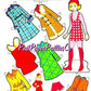 Vintage Paper Dolls Bunty's Cut-Out Wardrobe Printable PDF Instant Digital Download 6 Sets Cute 60s 70s Comic Book Girl and Clothing