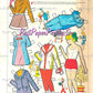 Vintage Paper Dolls Bunty's Cut-Out Wardrobe Printable PDF Instant Digital Download 6 Sets Cute 60s 70s Comic Book Girl and Clothing