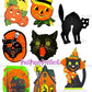 Vintage Printable Old World Halloween Images Collage Sheets PDF Instant Digital Download All Mid Century Kitsch Spooky Clip Art JPG PNG