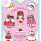 Vintage Valentines Day Little Girl Paper Doll Printable Sheets PDF Instant Digital Download 1980s Childrens Pages