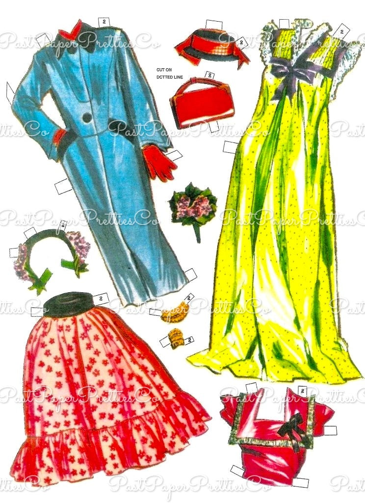 Vintage Paper Dolls Esther William Movie Star 1953 Printable PDF Instant Digital Download Hollywood Actress Starlet Cut Outs Doll Clip Art