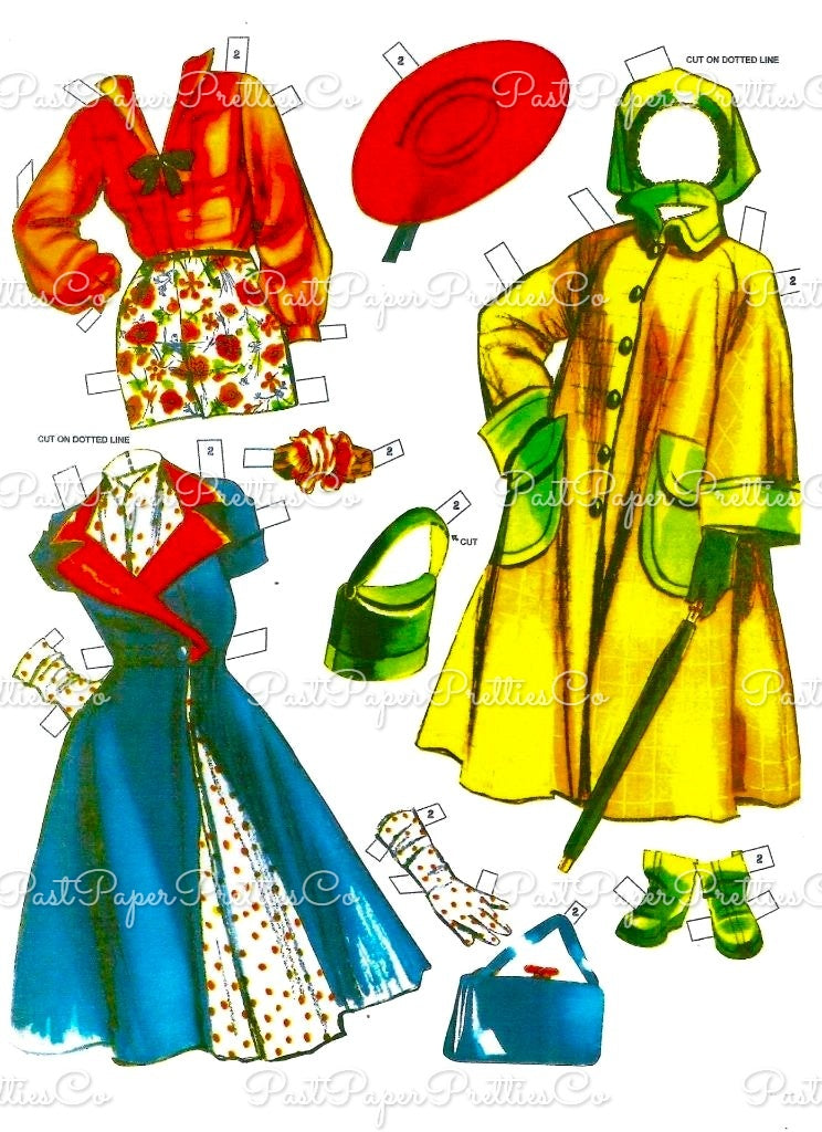 Vintage Paper Dolls Esther William Movie Star 1953 Printable PDF Instant Digital Download Hollywood Actress Starlet Cut Outs Doll Clip Art