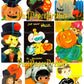 Vintage Halloween Printable CUTE Trick Or Treaters Collage Cards Retro Mid Century Children Images PDF Instant Digital Download 2 Sizes