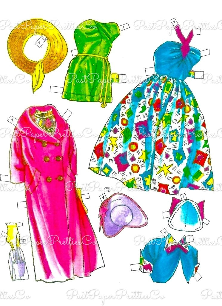 Vintage Paper Dolls Esther William Movie Star 1953 Printable PDF Instant Digital Download Hollywood Actress Starlet Cut Outs Doll Clip Art