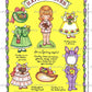 Vintage Three Easter Girls Paper Doll Pages Retro 1980s PDF Instant Digital Download Pretty Sunday Best Cute Kitsch Little Ladies Clipart