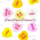 Vintage Printable Retro Valentines Sweetheart Candy Hearts Stickers Tags Collage PDF Instant Digital Download Yummy Candies Images Clipart