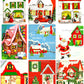 Vintage Printable Christmas Houses Snowy Outdoor Holiday Homes Collage Sheets Retro MCM Card 89 Images PDF Instant Digital Download