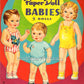 Vintage Paper Doll Babies Printable PDF Instant Digital Download 5 Cute Kitschy Cute Kawaii Baby Toddler Dolls Clip Art 1944