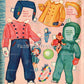 Vintage Paper Doll Babies Printable PDF Instant Digital Download 5 Cute Kitschy Cute Kawaii Baby Toddler Dolls Clip Art 1944