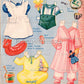 Vintage Paper Doll Babies Printable PDF Instant Digital Download 5 Cute Kitschy Cute Kawaii Baby Toddler Dolls Clip Art 1944