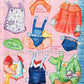 Vintage Paper Doll Babies Printable PDF Instant Digital Download 5 Cute Kitschy Cute Kawaii Baby Toddler Dolls Clip Art 1944