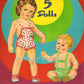 Vintage Paper Doll Babies Printable PDF Instant Digital Download 5 Cute Kitschy Cute Kawaii Baby Toddler Dolls Clip Art 1944