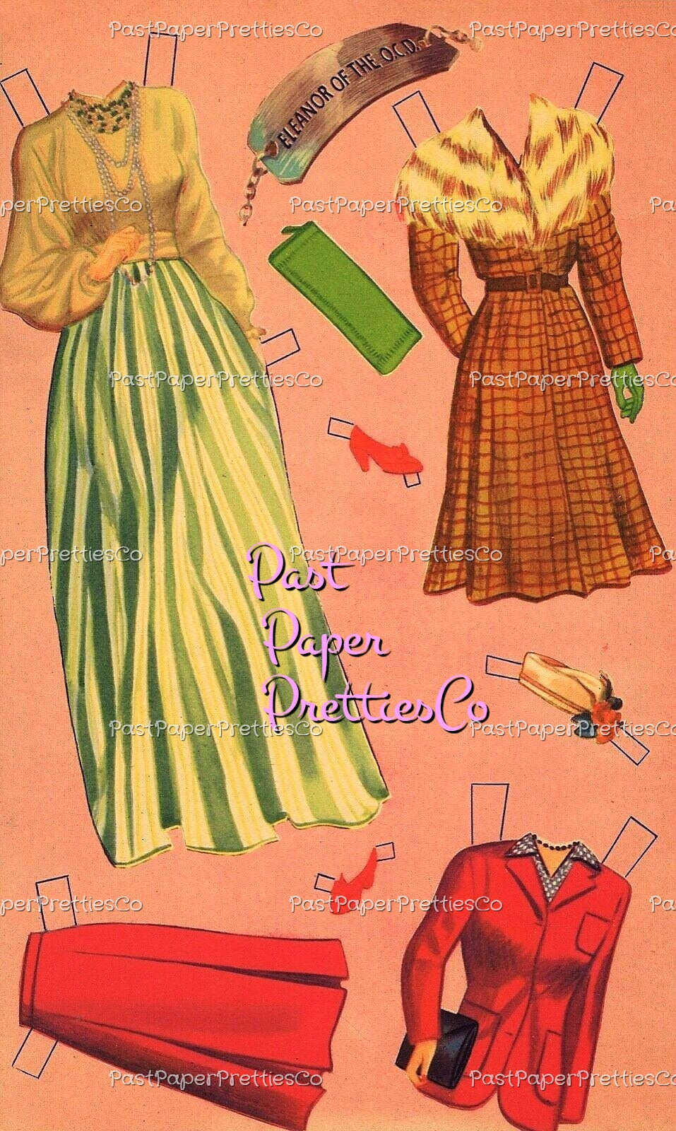 Vintage Paper Dolls War Girls 1942 Printable PDF Instant Digital Download 4 USA WWII Gals Wartime Era Women Ladies Clip Art