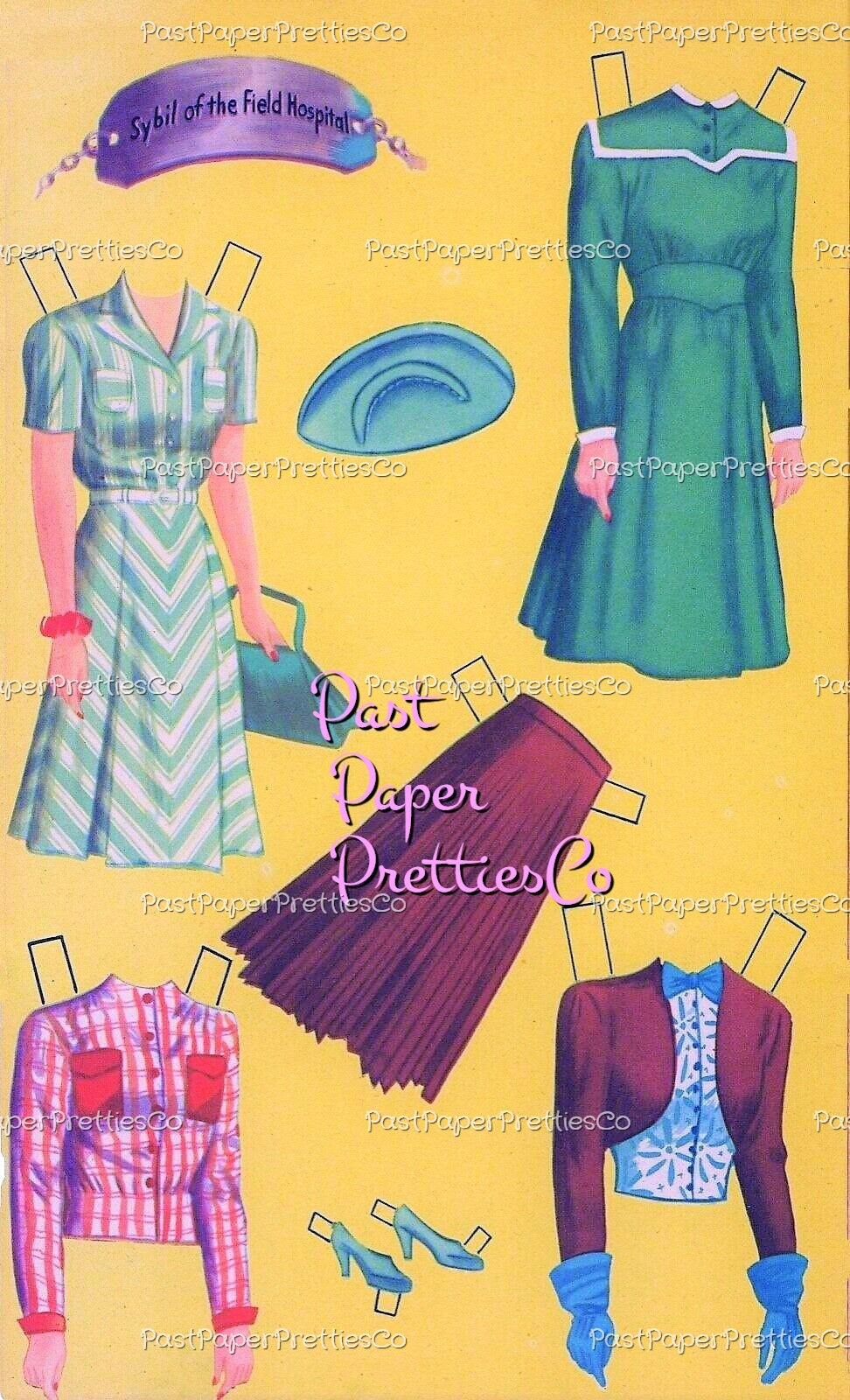 Vintage Paper Dolls War Girls 1942 Printable PDF Instant Digital Download 4 USA WWII Gals Wartime Era Women Ladies Clip Art