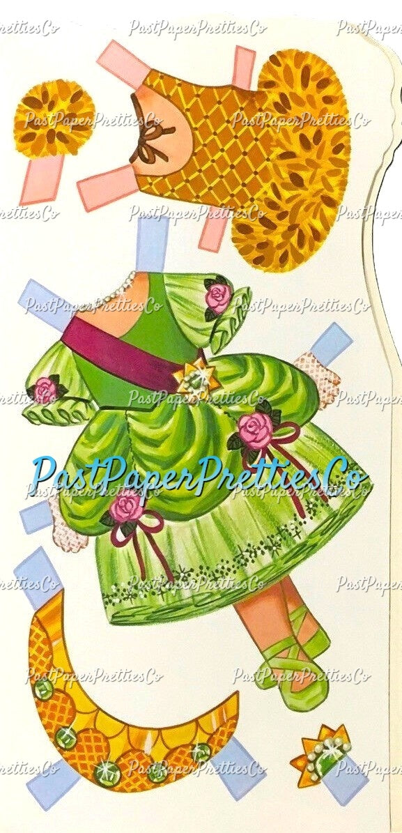 Vintage Ballet Paper Doll Pretty Blonde Little Ballerina PDF Printable Instant Digital Download Cute Big Eyed Girl Dancer Beautiful Costumes