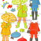 Vintage Paper Dolls Tina and Trudy Twin Dolls with Matching Wardrobes 1967 Printable PDF Instant Digital Download Cute Little Girls