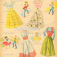 Vintage Paper Dolls Merry Teens c. 1950s Printable PDF Instant Digital Download 4 Pretty Teenager Girls Friends Dolls Clip Art