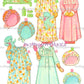 Vintage Paper Dolls Tina and Trudy Twin Dolls with Matching Wardrobes 1967 Printable PDF Instant Digital Download Cute Little Girls