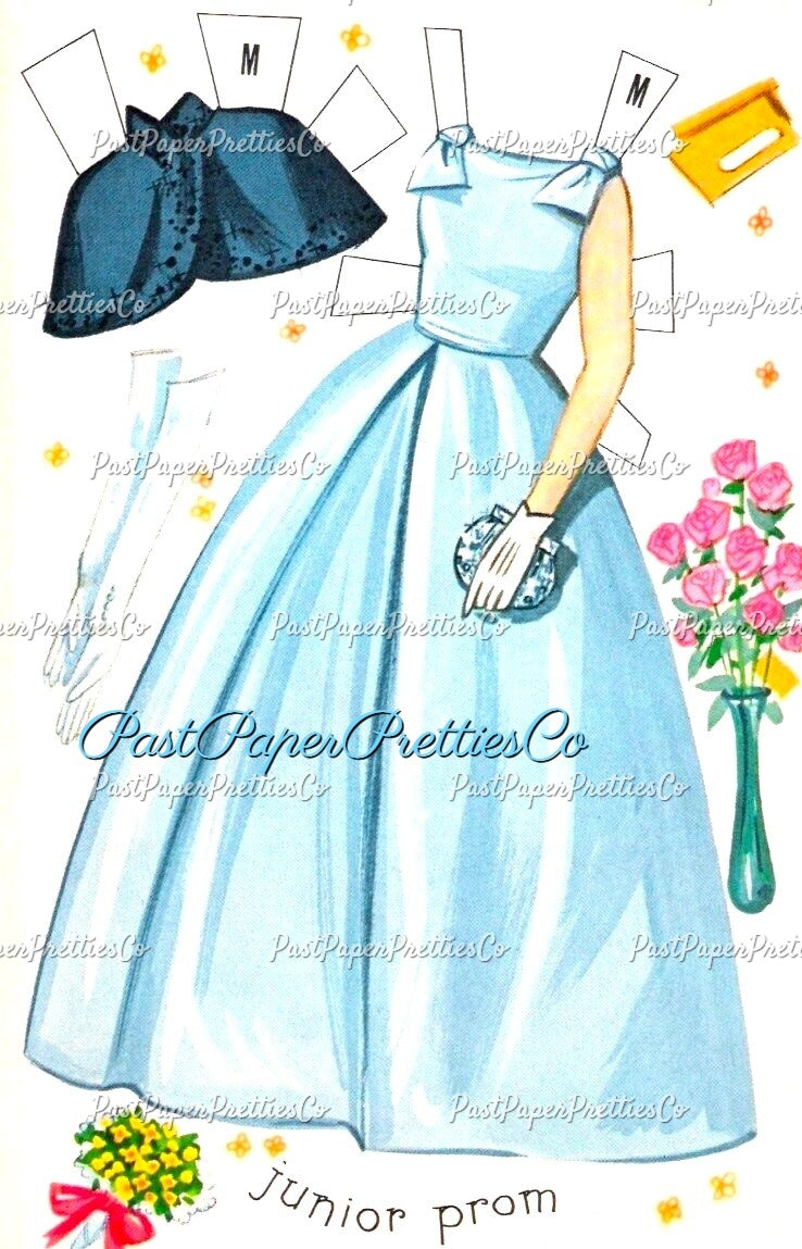 Vintage Paper Dolls Teen Time 1960 Printable PDF Instant Digital Download 2 Pretty Teenagers Girl Friends Cute Clothes Clip Art