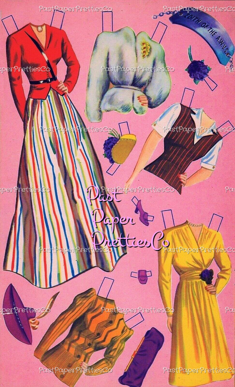 Vintage Paper Dolls War Girls 1942 Printable PDF Instant Digital Download 4 USA WWII Gals Wartime Era Women Ladies Clip Art
