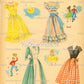 Vintage Paper Dolls Merry Teens c. 1950s Printable PDF Instant Digital Download 4 Pretty Teenager Girls Friends Dolls Clip Art