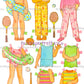Vintage Paper Dolls Tina and Trudy Twin Dolls with Matching Wardrobes 1967 Printable PDF Instant Digital Download Cute Little Girls
