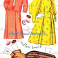 Vintage Paper Dolls Teen Time 1960 Printable PDF Instant Digital Download 2 Pretty Teenagers Girl Friends Cute Clothes Clip Art