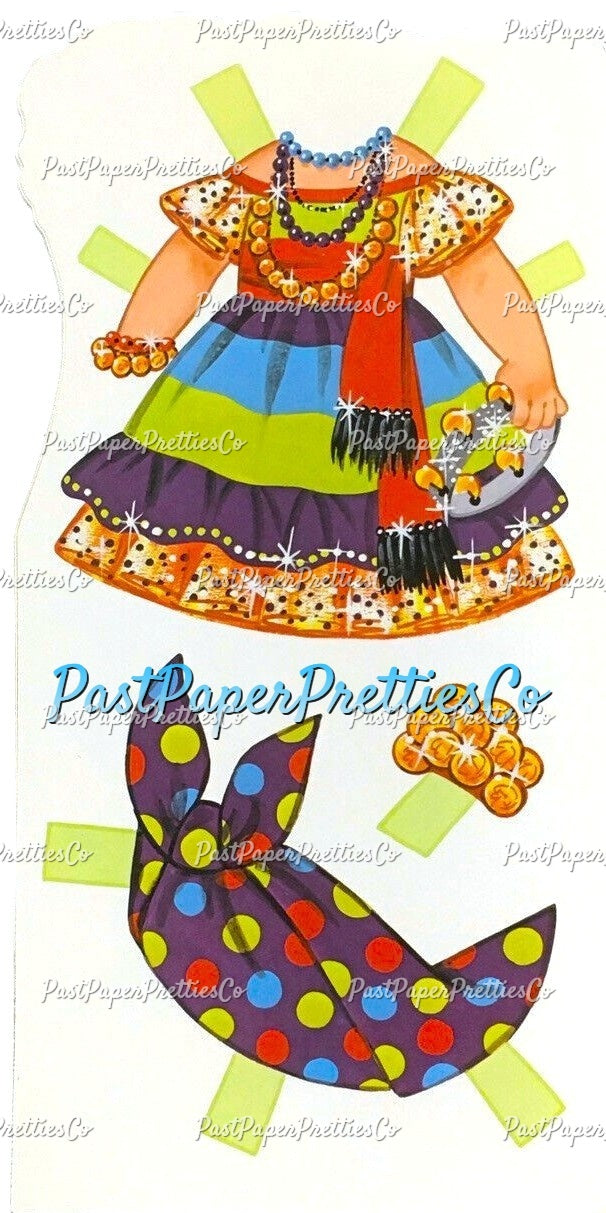 Vintage Ballet Paper Doll Pretty Blonde Little Ballerina PDF Printable Instant Digital Download Cute Big Eyed Girl Dancer Beautiful Costumes