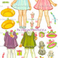 Vintage Paper Dolls Tina and Trudy Twin Dolls with Matching Wardrobes 1967 Printable PDF Instant Digital Download Cute Little Girls