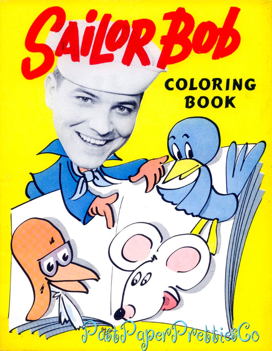 Vintage Printable Sailor Bob Coloring Book 1972 PDF Instant Digital Download Retro Childrens Show Color Pages and Rules for Good Shipmates